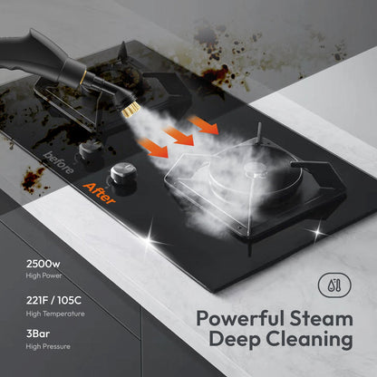 High Pressure Steam Cleaner 1200ML Water Tank – Portable Handheld Steam Cleaning Machine with 6 Speed Modes, Multi-Purpose Steamer for Kitchen, Bathroom, Grout, Tile, Upholstery & Car Detailing