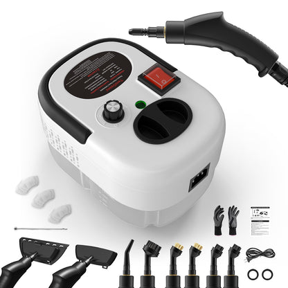 High Pressure Steam Cleaner 1200ML Water Tank – Portable Handheld Steam Cleaning Machine with 6 Speed Modes, Multi-Purpose Steamer for Kitchen, Bathroom, Grout, Tile, Upholstery & Car Detailing